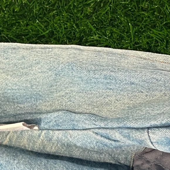 VTG Embroidered Blair Denim Quilted Lined Floral Flower Blue Jacket Womens XL - Picture 12 of 15